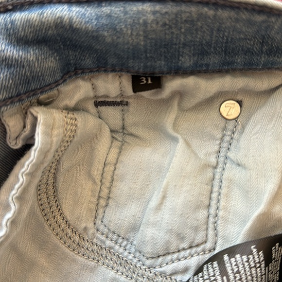 7 FOR ALL MANKIND High Waist Ankle Skinny Jeans in Linden Blue sz 31 - Picture 10 of 10